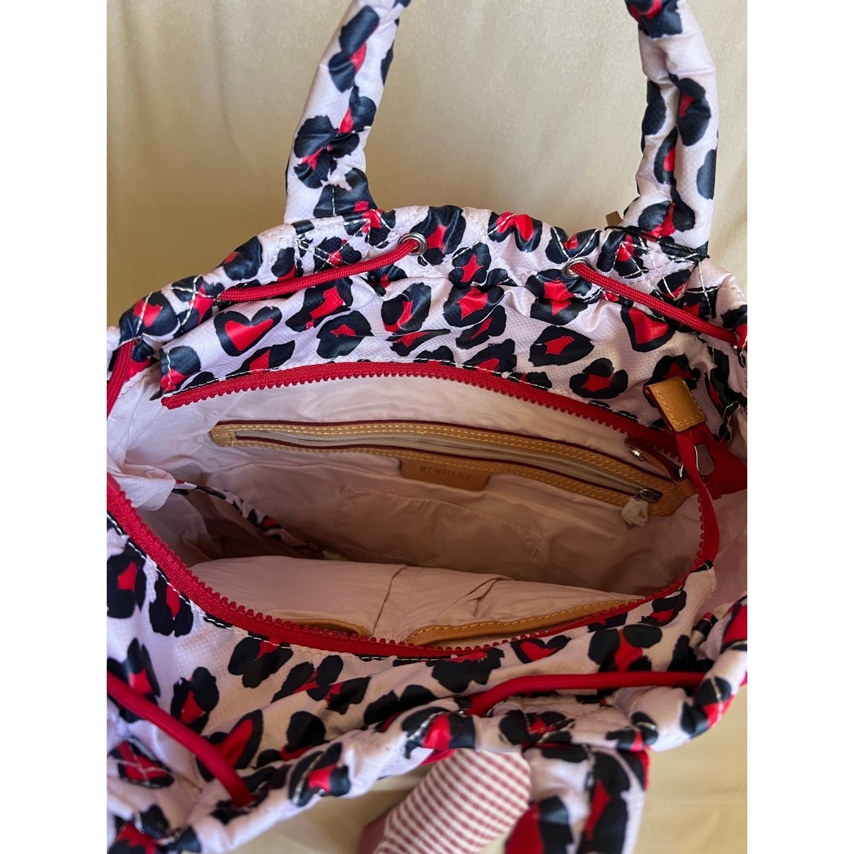 MZ Wallace Small Metro Convertible Backpack Pink Heart 