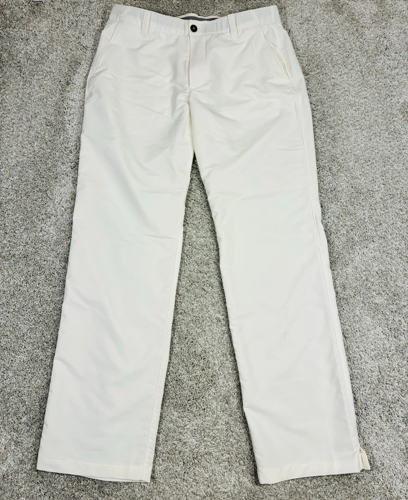 Under Armour UA Golf Pants Men’s 36x32 White Straight Leg Stretch Performance