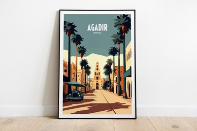 2_Agadir Morocco Travel Print Wall Art Agadir Travel Poster Gift For Agadir Scen
