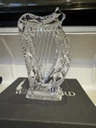Vintage Waterford Crystal Harp Paperweight Made in Ireland w Box 4.75”