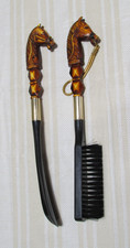 Vintage Horse Head Shoe Horn Brush Set