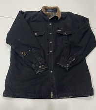 Vintage Dickies Grunge Chore Lined Canvas Duck Coat black Stained Distressed XL
