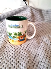 JIMMY BUFFETT'S Margaritaville Paradise Sea Plane 3D Embossed Coffee Mug NEW