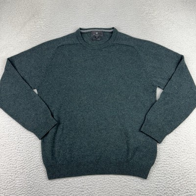 M&S Collection Extra Fine Lambswool Crewneck Sweater Men's L Long Sleeve Green