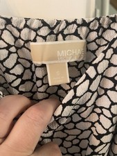 Michael Kors Spaghetti Strap Black And White Maxi Dress