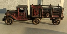 Antique Cast Iron Coast To Coast Truck And Trailer
