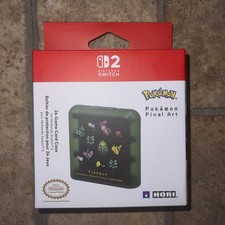 New HORI 24-Game Card Case for Nintendo Switch 2 Pokemon Pixel Art Green