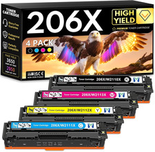 206X Toner Cartridge for HP Color Pro M255dw/M255nw  MFP M283cdw/M283fdn/M283fd