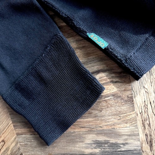 Polo Ralph Lauren Vintage Años 90 Desteñido Negro Henley Puntada Única L Mangas Acanaladas - Imagen 4 de 11