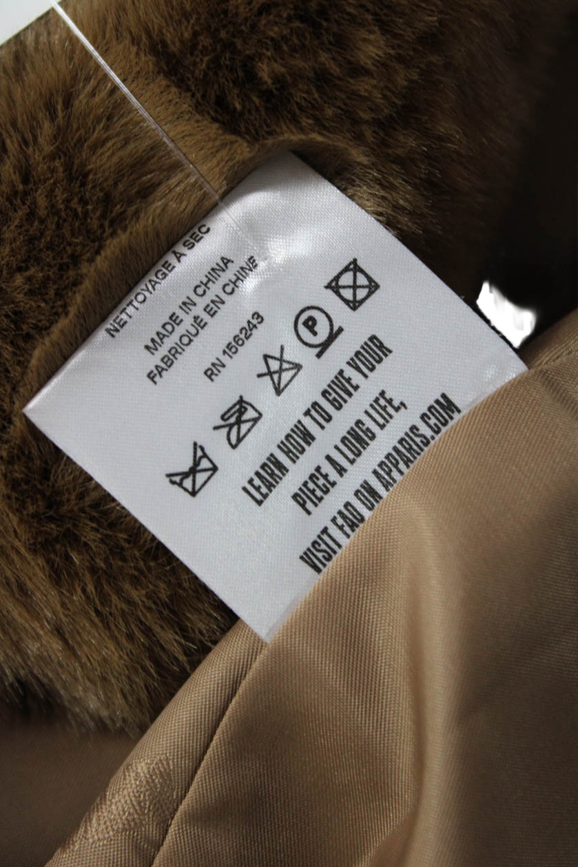 Apparis Womens Basic Jacket Brown Polyester Hook … - image 6