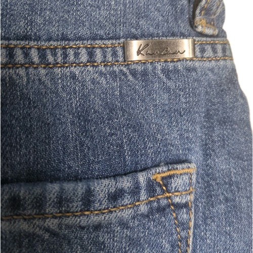 NUOVO KanCan Denim Shorts Murphy 28 vita alta invecchiato orlo grezzo lavaggio medio 9/28 - Foto 6 di 12