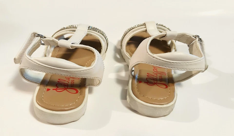 Zapatillas planas con correa blanca para niñas (talla 5M)  Foto 3 de 3