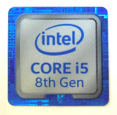 CPU i5まとめ売り Intel Core i5 8th Generation Sticker 18 x 18mm Case Badge For