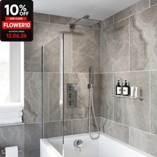 Thermostatic Square Concealed Shower Wall Mounted Handset Heads Bath Filler