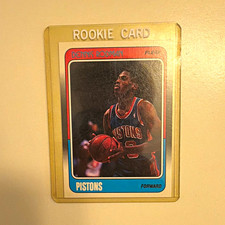 Fleer 1988-89 Dennis Rodman #43 Rookie Detroit Pistons NBA Basketball Card. rookie card picture