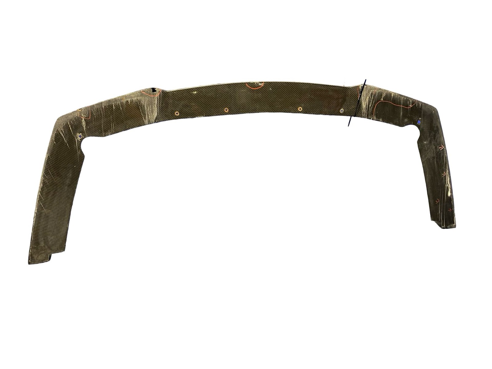 2004-2008 Lamborghini Gallardo Oem Front Bumper Carbon Fiber Lip Moudling *HOLE*