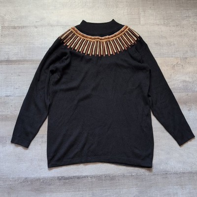 Vtg IB Diffusion Sweater Black Size M