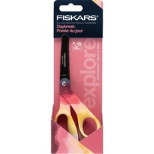 Fiskars Explore 8 inch Fashion Non-Stick Scissors, Daybreak, 1 Piece