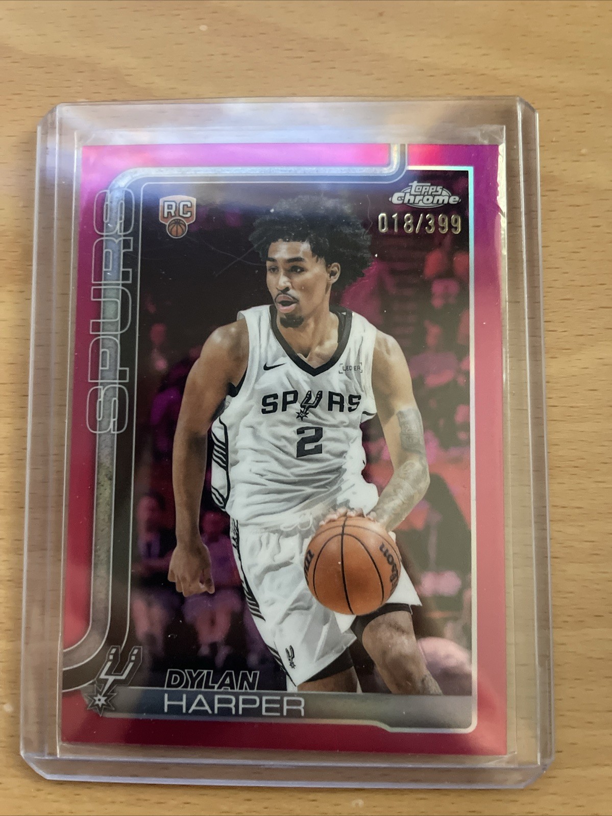 Dylan Harper 2025-26 Topps Chrome RC Magenta Refractor /399 #252