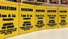 5mm Cylindrical SHERIDAN .20 PELLETS Classic Yellow Tombstone Box 500 CLEAN/FULL