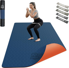Large Yoga Mat - 72"X36"X6Mm 1/4 Inch , Extra Wide Non-Slip Exercise Mat for Ho
