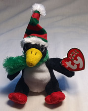 Ty Jingle Beanie Toboggan the Penguin w Hat Christmas Festive Holiday Small Size