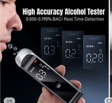 Portable Breathalyzer USB Rechargeable Alcohol Breathalyze Screen Display Tester