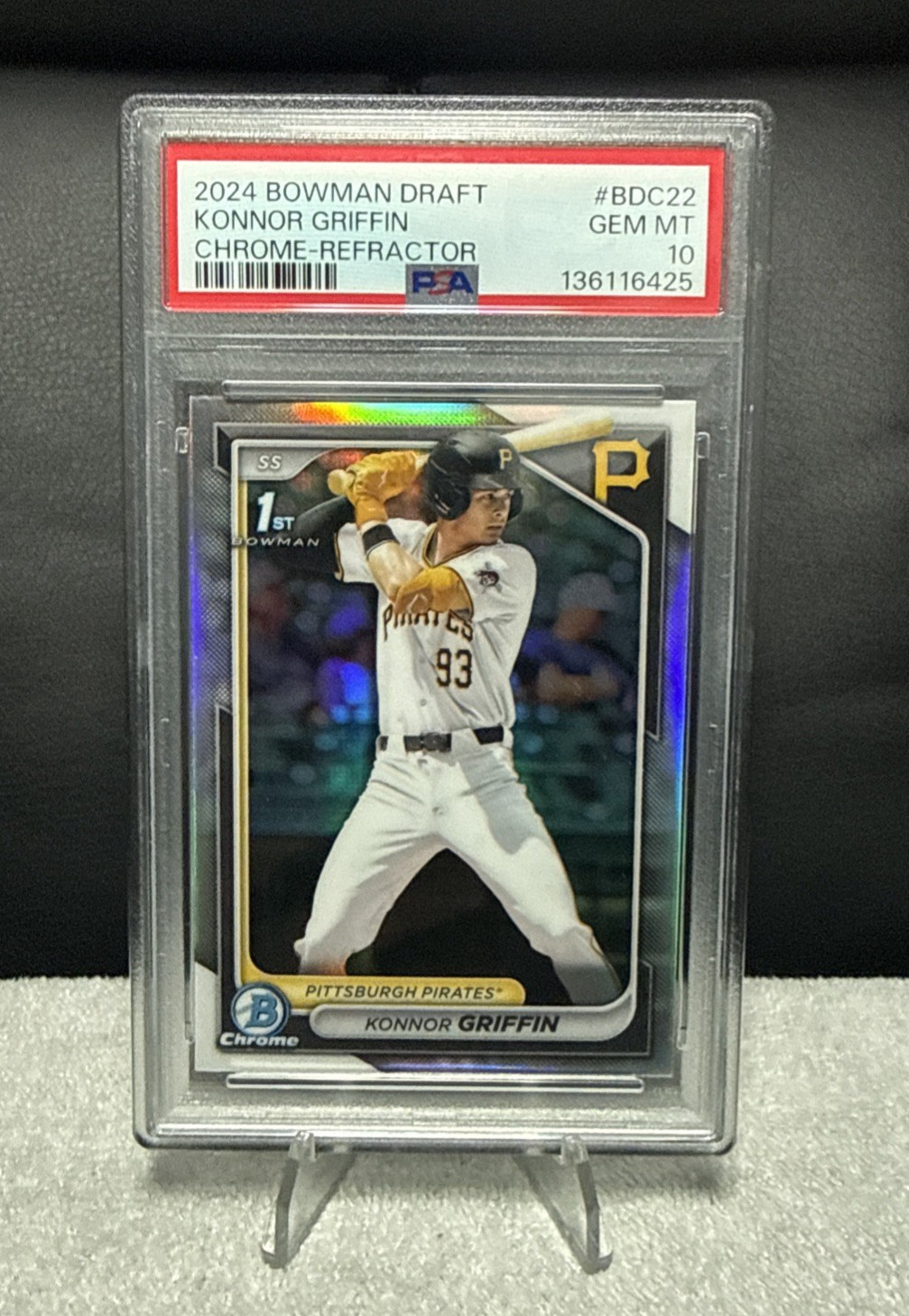 Konnor Griffin Rookie Chrome Refractor PSA 10 GEM MINT 2024 Bowman Draft 1st RC