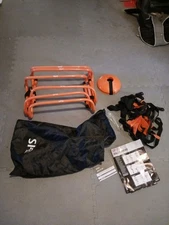 Spri Agility Kit 6 Discs 6 Hurdles 14’ Agility Ladder Crossfit workout Home Gym