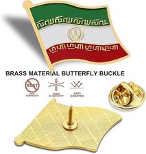 6-Pack Iran Flag Pins Bulk - Metal Iranian Lapel Pin Brooch Badge Souven