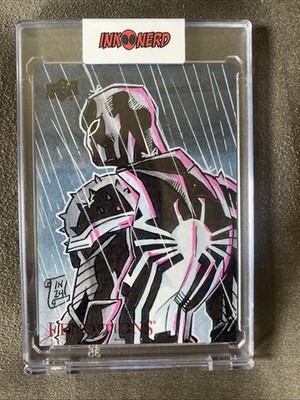 Agent Venom 2024 UD Marvel Renditions Spider-Man Sketch Card 1/1 Brian Machelski
