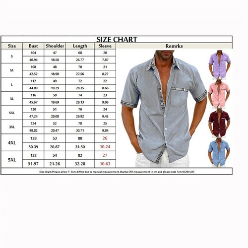 Camisas para Hombres Prendas para el torso Blusa Manga Corta Informal Bolsillo Botones Camiseta Verano - Imagen 6 de 20