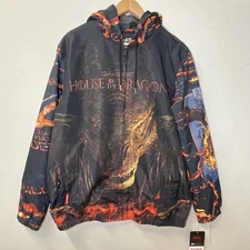 Game Of Thrones House Of The Dragon Members Only Windbreaker Jacket Men’s L Blk