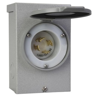 Reliable 30-Amp Power Inlet Box for Generators up to 7500 Watts - Electric Start