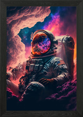 Asteroid Oasis Framed Wall Art Poster Canvas Print Picture