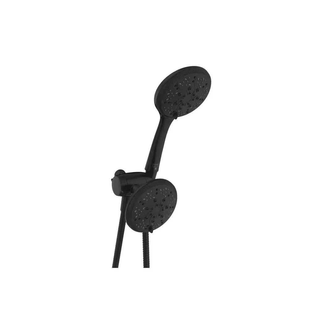 Glacier Bay 6-Spray Dual Wall Mount Shower Heads Matte Black 1.8 GPM