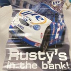 Miller Lite Rusty Wallace #2 NASCAR Poster Blue White "Rusty's in the bank!" — photo 2