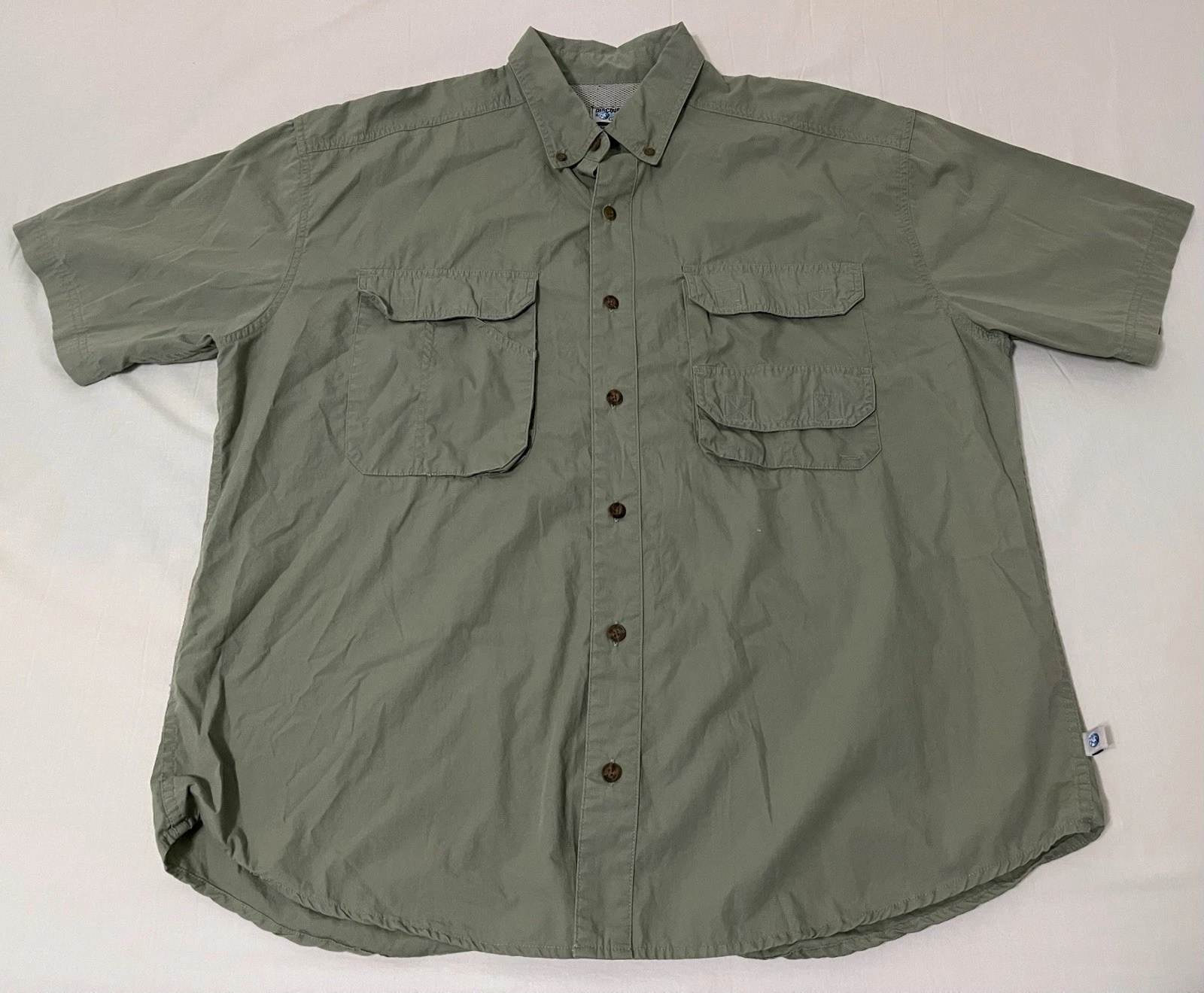 Woolrich Vented Fishing Shirt Men’s Sz XL Discovery Channel Quest Short Sleeve