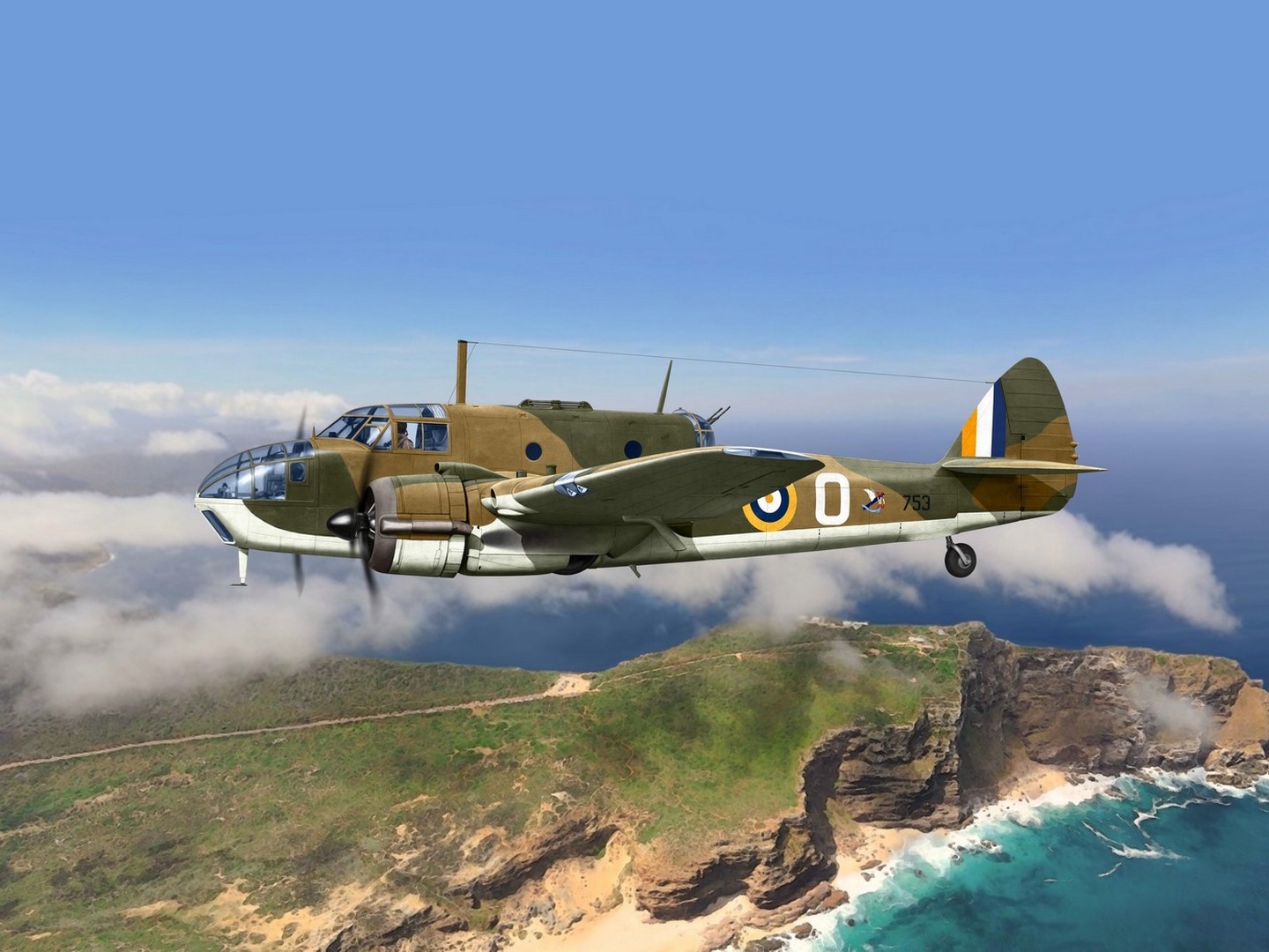 ICM 1:48 Bristol Beaufort Mk.I WWII British Dominions Air Force Plastic Model...