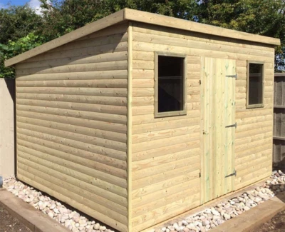 Heavy Duty Log Lap Pent Shed Treated Timber Storage Tanalised(FITTING AVAILABLE)