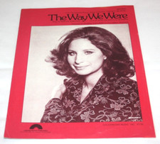 The Way We Were - Recorded by Barbra Streisand - Sheet Music