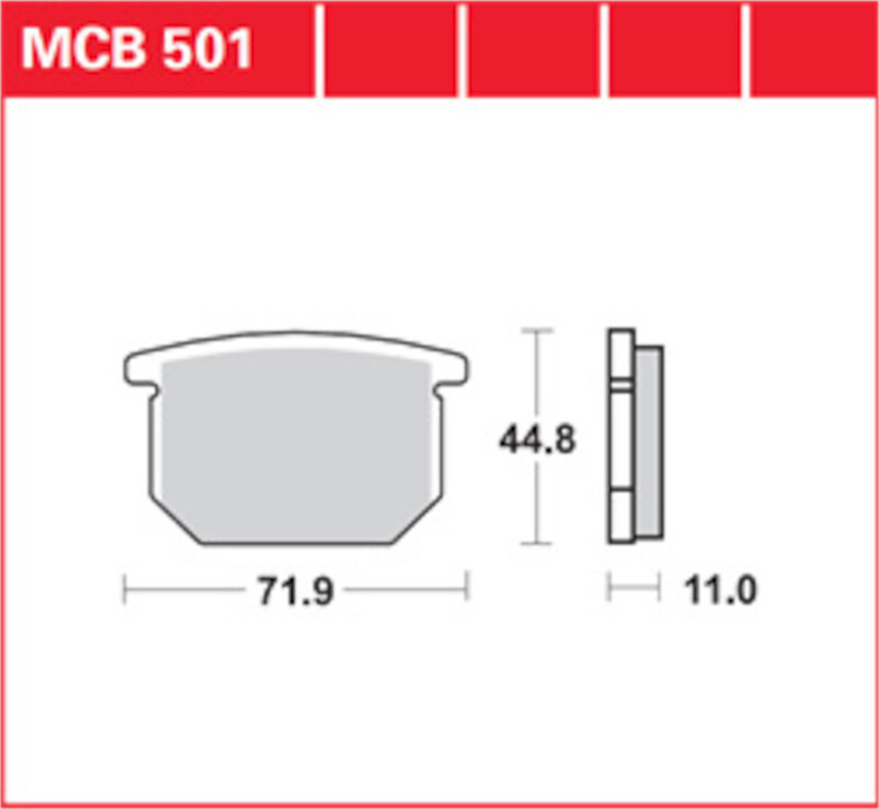 Plaquettes de frein organiques MCB 501, endurance thermique sur Suzuki GSX1100