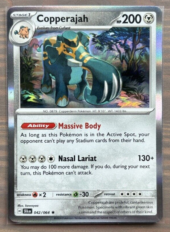 Copperajah Pokemon Shrouded Fable Scarlet & Violet 042/064 HOLO NM Near Mint