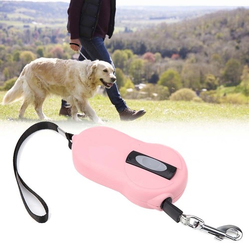Pink Retractable Dog Leash Heavy Duty Pet Leash Nylon Reflective Tape Tan Ecm eBay