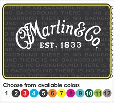 This decal/sticker is compatible with Martin Guitars cases and others 9"