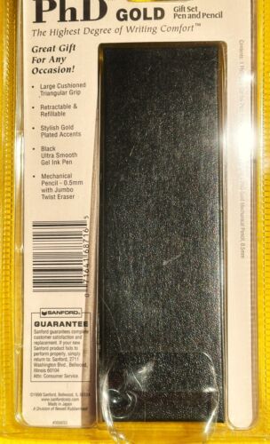 Sanford 18K Gold-Plated Gloss Black PhD Pen and Pencil Set -Original Packaging! - Picture 3 of 4