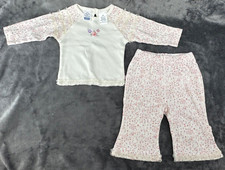 Vintage Cherokee Baby Girl 3 Month Floral Ruffle Y2K Long Sleeve Flare Pants