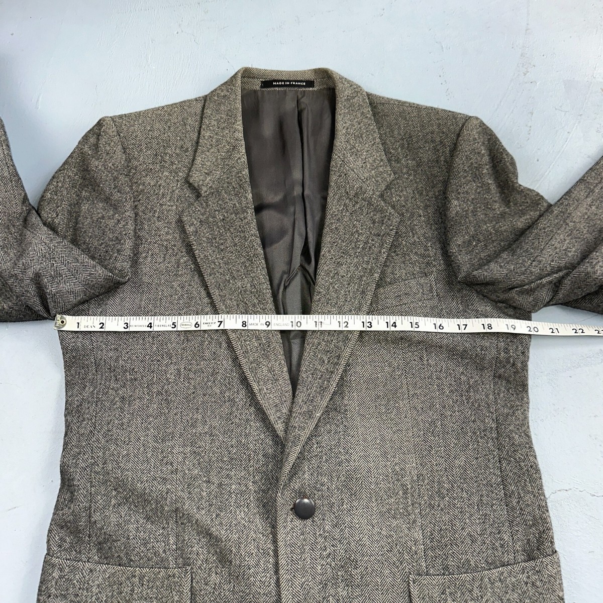 YSL Yves Saint Laurent Vintage Gray Tweed Jacket 38 Blazer Coat