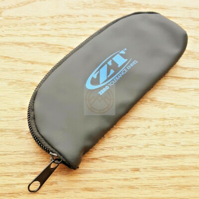 Zero Tolerance Zipper Storage Case Black Leatherette One-Piece Construction