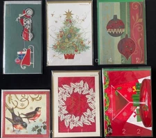 LOT of 6 PAPYRUS Premium Christmas Holiday Cards Fab & Festive-Bonus Tags inc